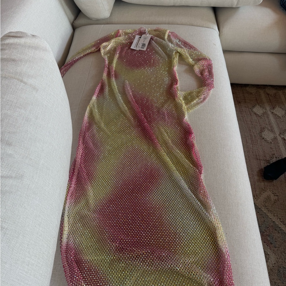 Elegant Multicolor Mesh Dress
